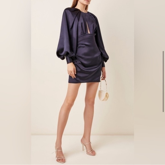 Acler Navy Paringa Mini Dress in navy size 2 - Picture 1 of 3
